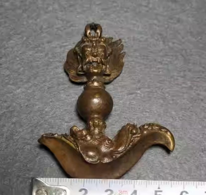 Y05 中国青銅器 青銅剣 人形柄 青銅器 銅製置物 刀剣美術 銅剣