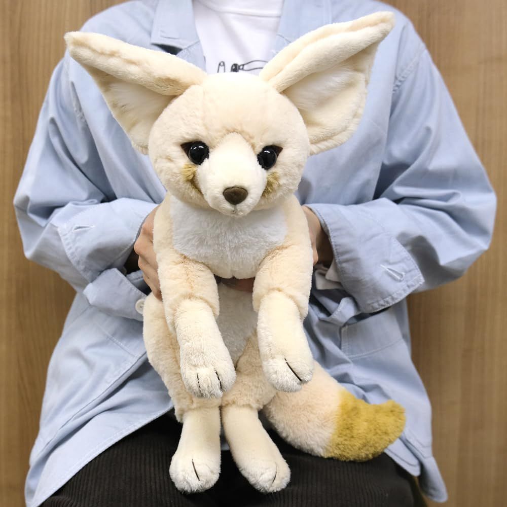 日曜まで　動物園限定　ひざフェネック　タグ付き　大きい　メルカリのみ出品 サンレモン ひざ ふぇねっく 24×48×22cm ぬいぐるみ フェネック