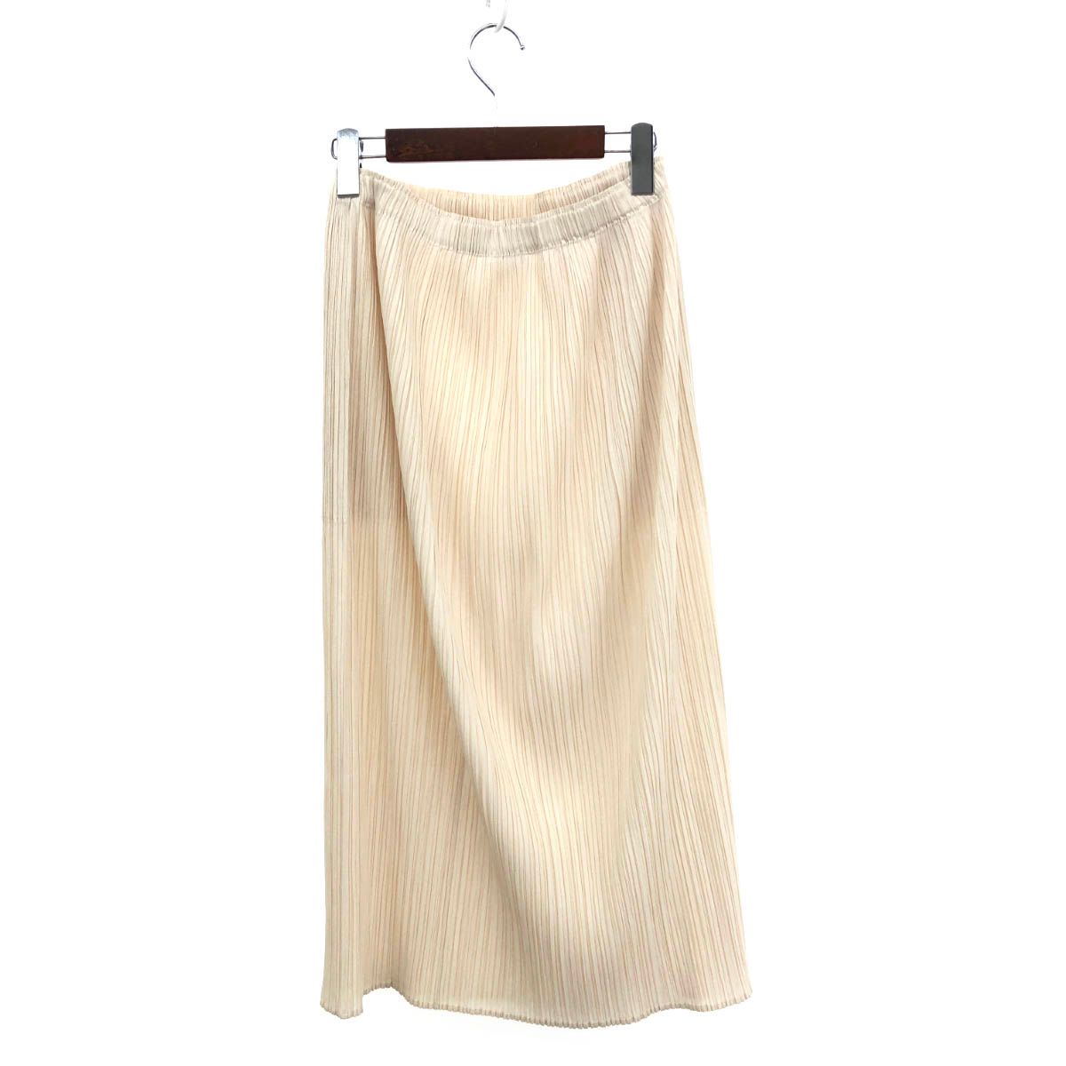 希少！PLEATS PLEASE プリーツプリーズ フリンジスカート 白 4 PLEATS PLEASE プリーツプリーズ スカート サイズ:4 PP83-JG434