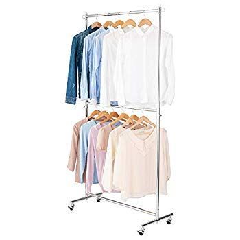 収納家具 ドウシシャ ハンガーラック クローム 2段(幅100cm) HPS2