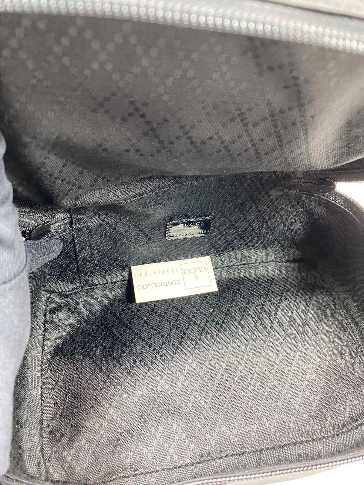 【美品】GUCCI グッチ バンブー バニティバッグ ナイロン×エナメル GUCCI グッチ バンブー バニティバッグ ナイロン×エナメル 管理