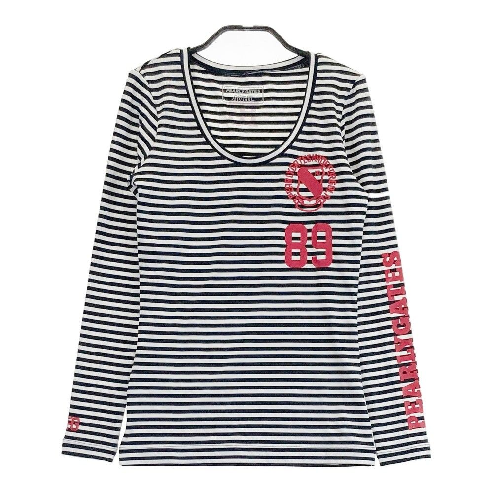 サイズ：0 PEARLY GATES パーリーゲイツ 長袖インナーTシャツ ボーダー