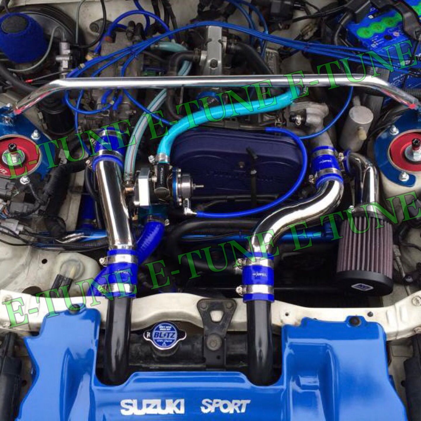シリコンホース フェアレディZ z32 z33 z34 4mm 6mm 8mm 2m 1m 青 ブルー バキュームホース ラジエーターホース ブースト計 E-TUNE - メルカリ