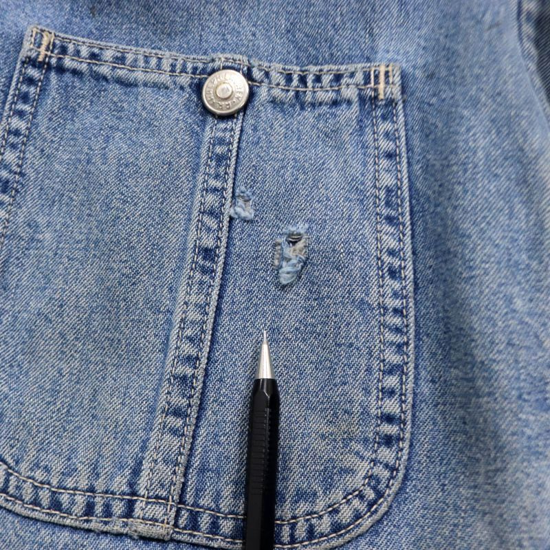 90s USA製 vintage RRL 裏地オンブレチェック柄 デニム カバーオール