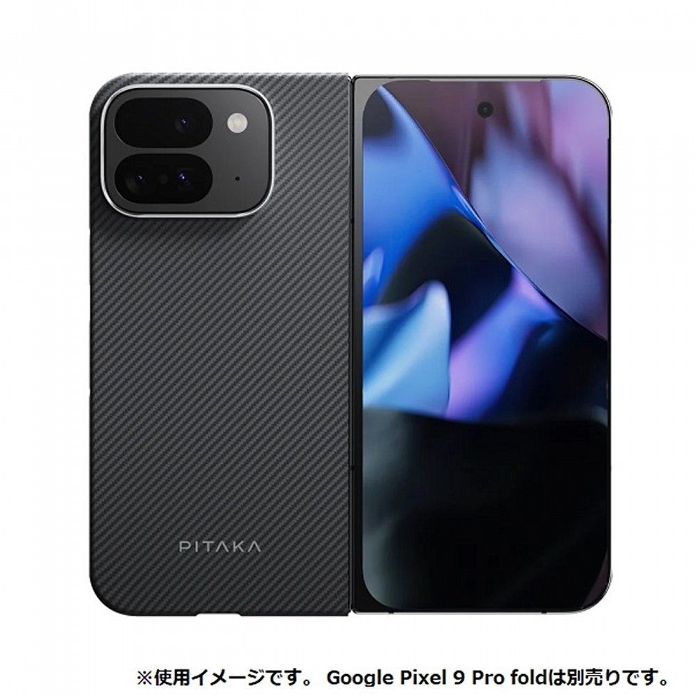 PITAKA GFB2403 アラミド浮織 MagEZ Case 5 for Google Pixel 9 Pro F 黒|グレー ツイル柄 600D