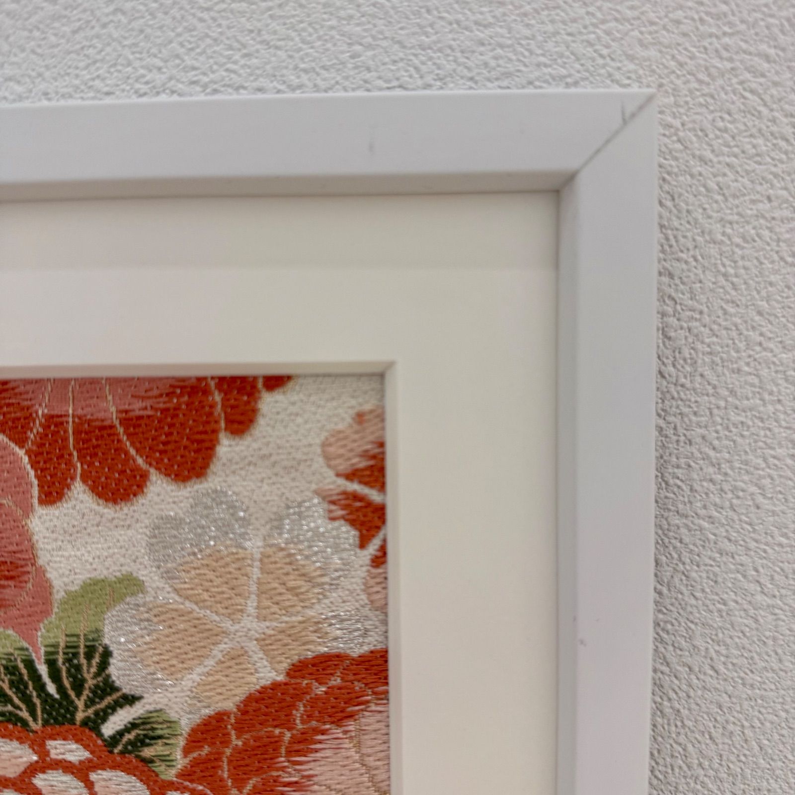 フレーム入りシルク織物アート 松と万寿菊