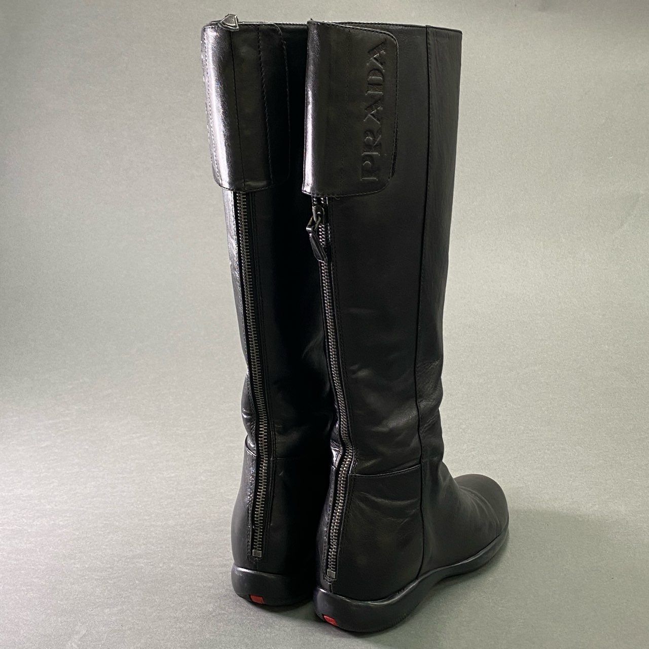 PRADA ロングブーツ ロングブーツ プラダ PRADA ロゴ 公式通販 本日