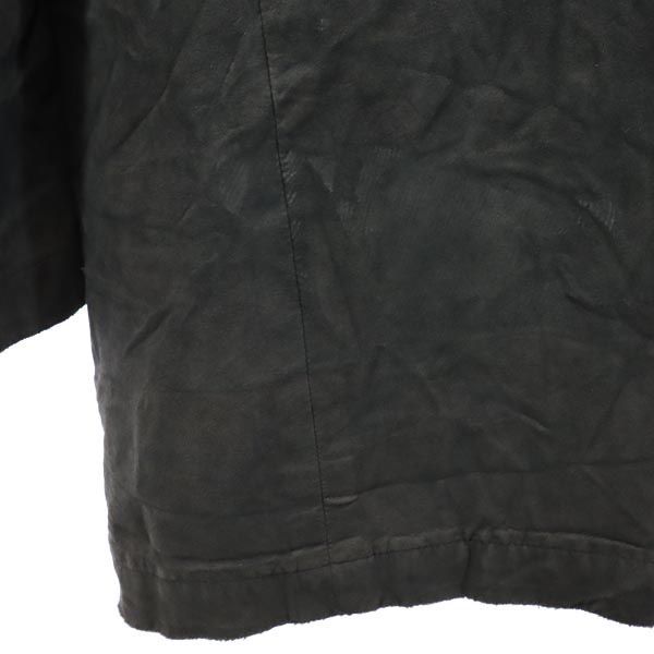 BURBERRY バーバリー 三陽商会 日本製 フェイクレザー ライナー付き コート L 黒 裏キルティング メンズ バーバリー 三陽商会 日本製 フェイクレザー ライナー付き コート L 黒
