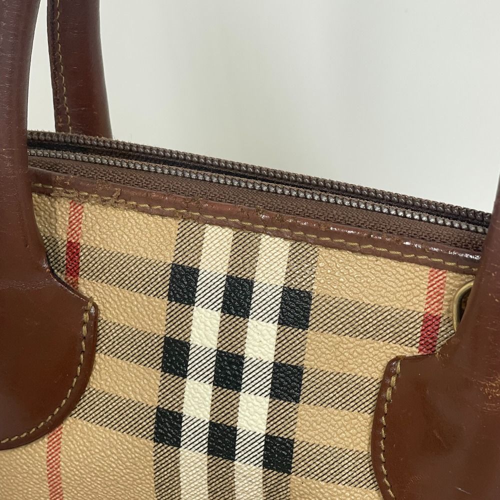 BURBERRY バーバリー ハンドバッグ PVC/レザー - メルカリ
