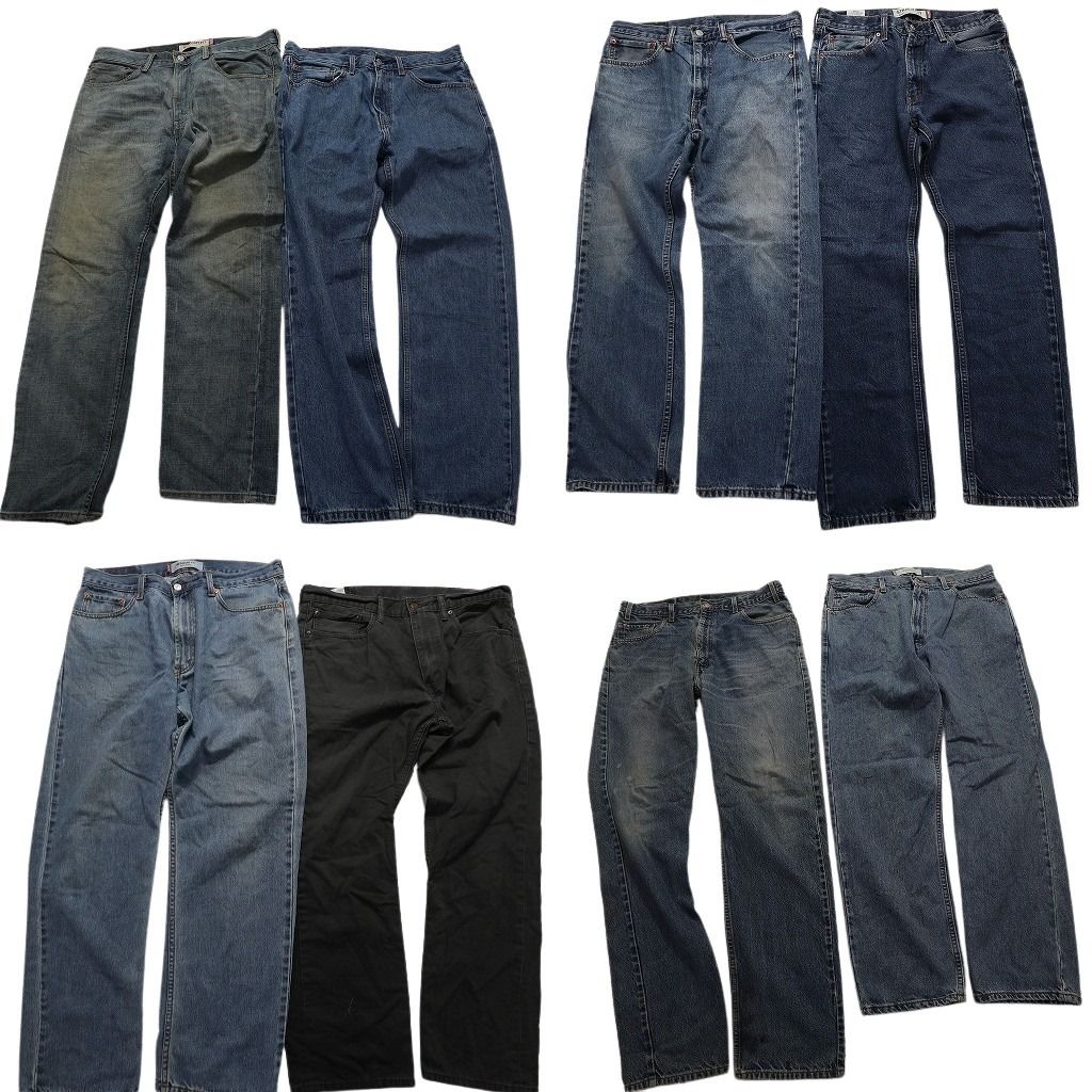 古着卸 リーバイス 505 デニム パンツ 8枚セット メンズ 34 |36 デニム ライトブルー フェード 古着 NA7215