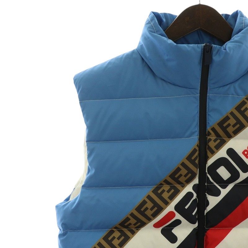 フェンディ FENDI × フィラ FILA コラボ 18AW ダウンベスト ズッカ柄 