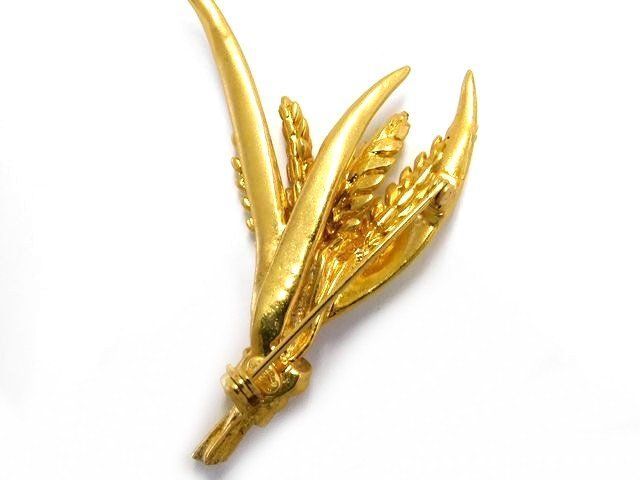 Ys 美品 CHANEL ゴールド 稲穂モチーフブローチ 希少 14cm 2 美品