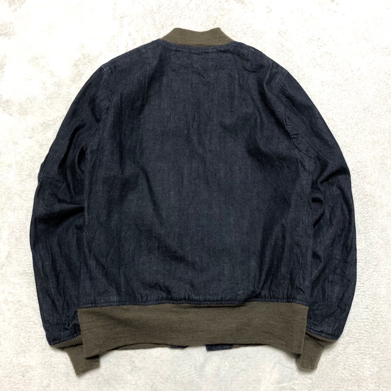 BUZZ RICKSON'S × SUGRA CANE 50周年記念モデル L-2B フライトジャケット デニム 50th ANNIVERSARY DENIM CIVILIAN MODEL Mサイズ ミリタリー 民間 インディゴ バズリクソンズ シュガーケーン