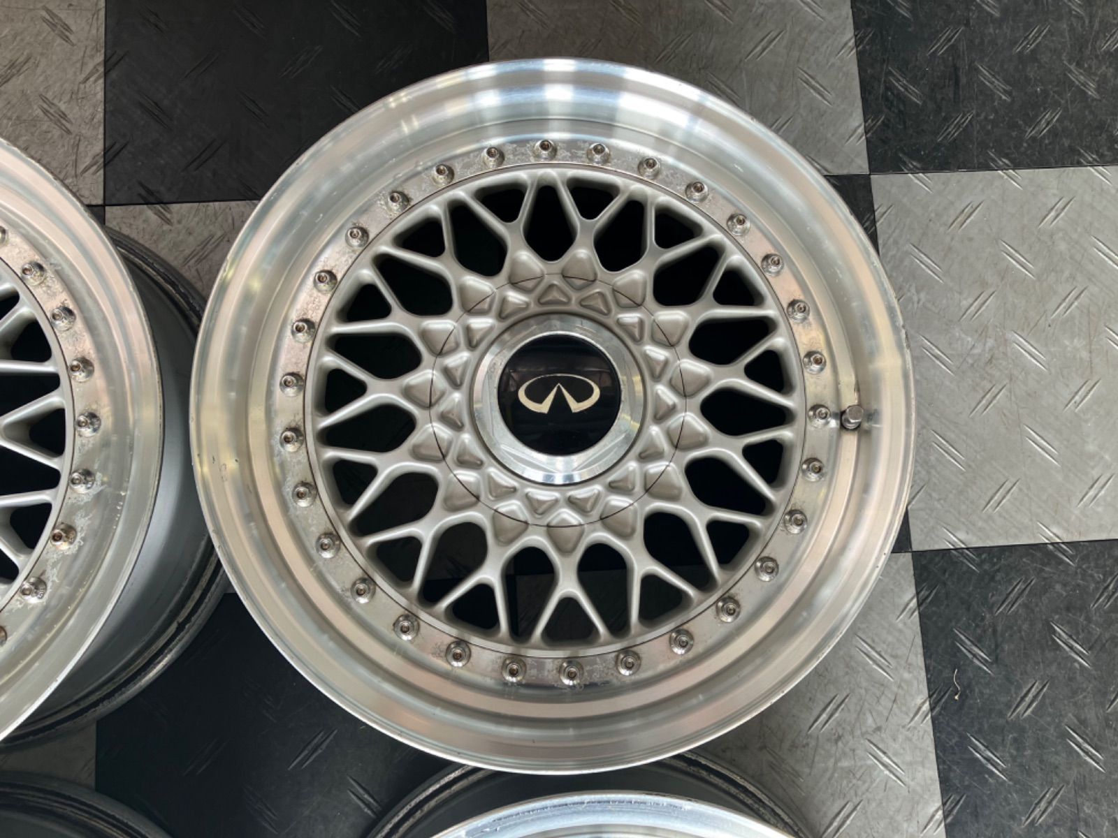 送料込み］ BBS RS 品番RS043 6.5J×15 IS36 114.3-5H ハブ径約73㎜ センターキャップ インフィニティマーク 中古 ホイール4本 - メルカリ