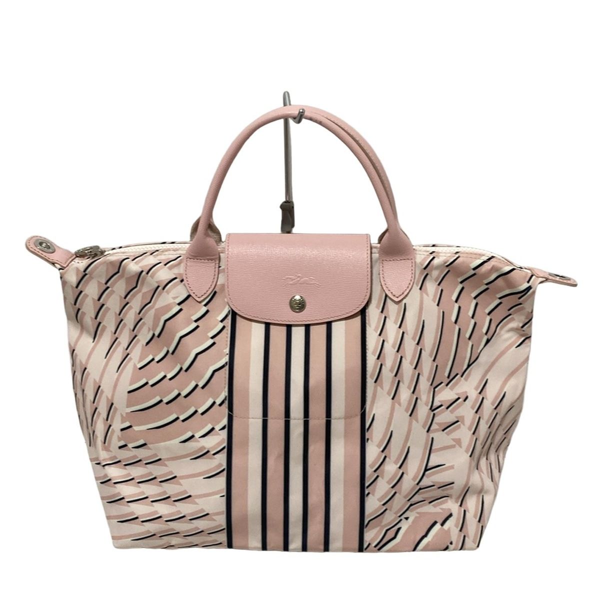 LONGCHAMP ロンシャン ハンドバッグ ル プリアージュネオ ピンク×ライトピンク×黒 レザー
