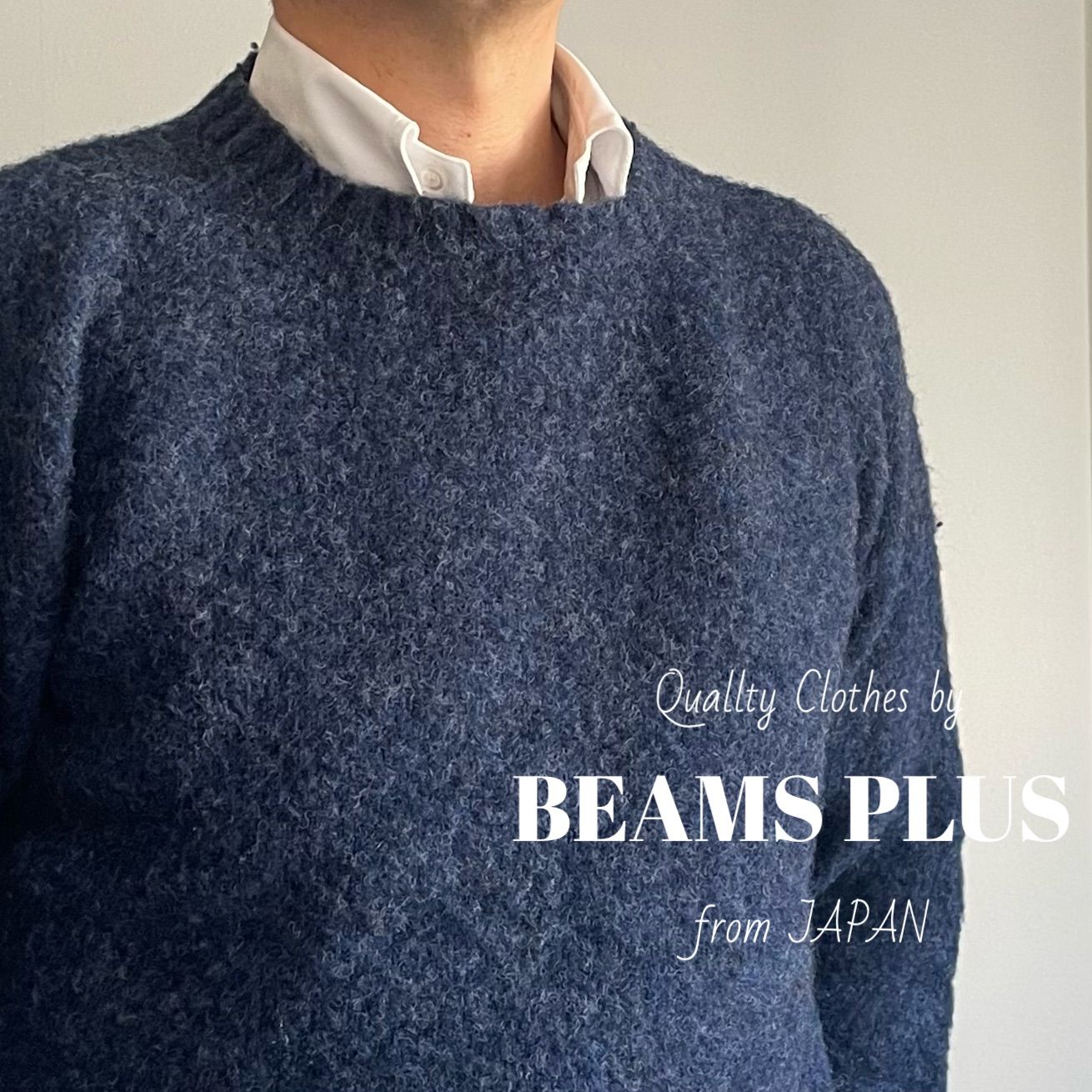 【BEAMS百名品】 BEAMS PLUS / シェットランドシャギードッグニット