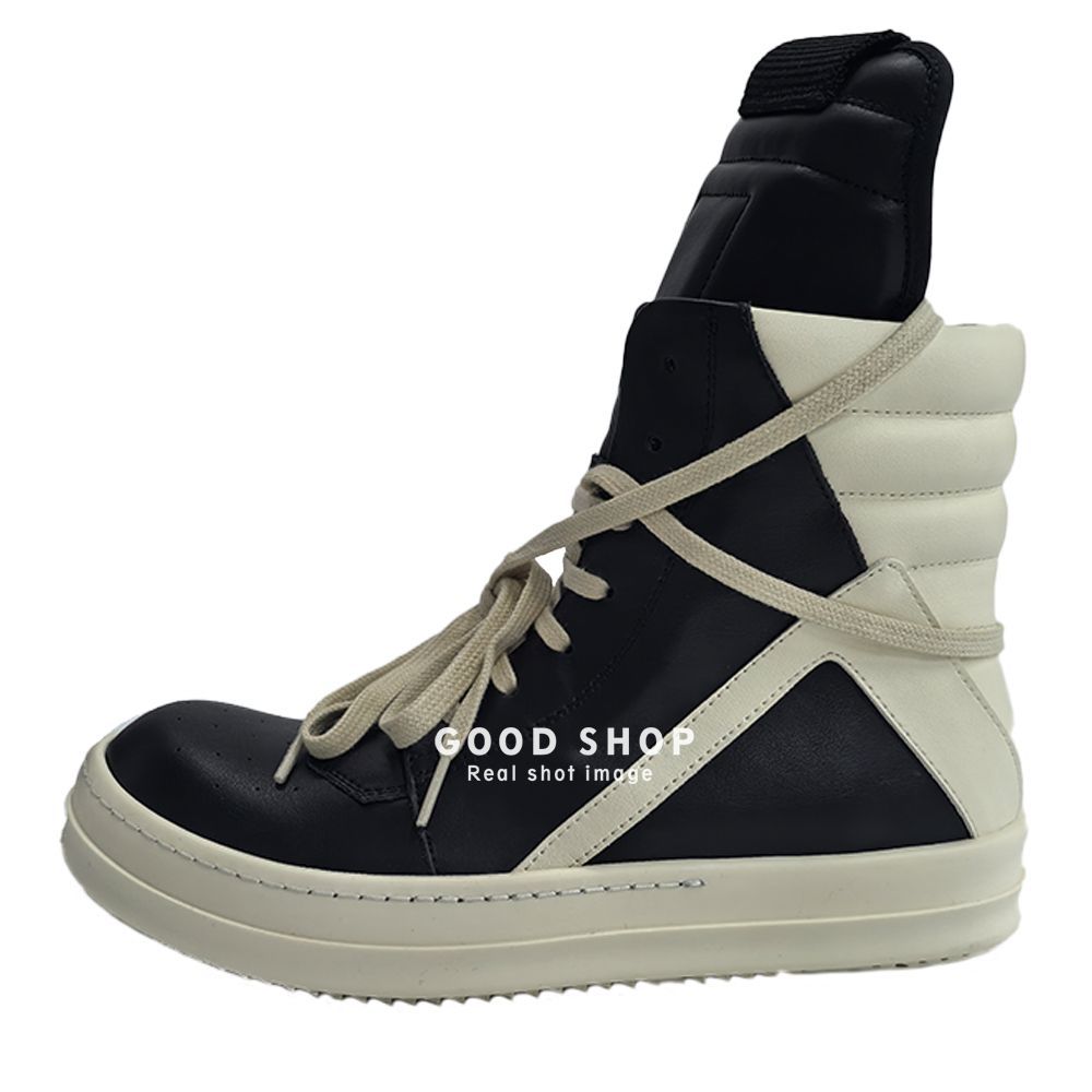 Rick Owens (リックオウエンス) GEOBASKET ジオバスケット ハイカットスニーカー ブラック/ホワイト RU02B2894 LPO  911 サイズ41 BLK MILK PEARL MILK - メルカリ