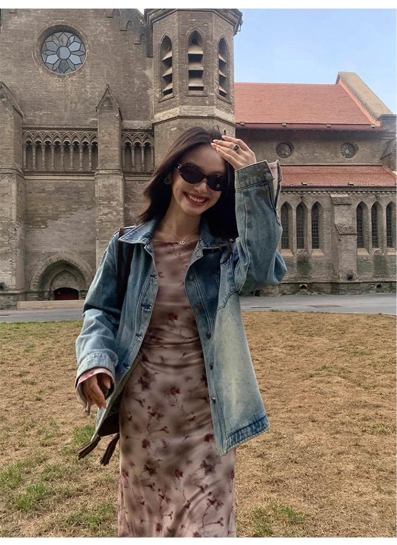 レディース花柄×フレンチローズワンピース 夏秋モテ服 デート-女子会にピッタリ NEXPOTALLINN_EU