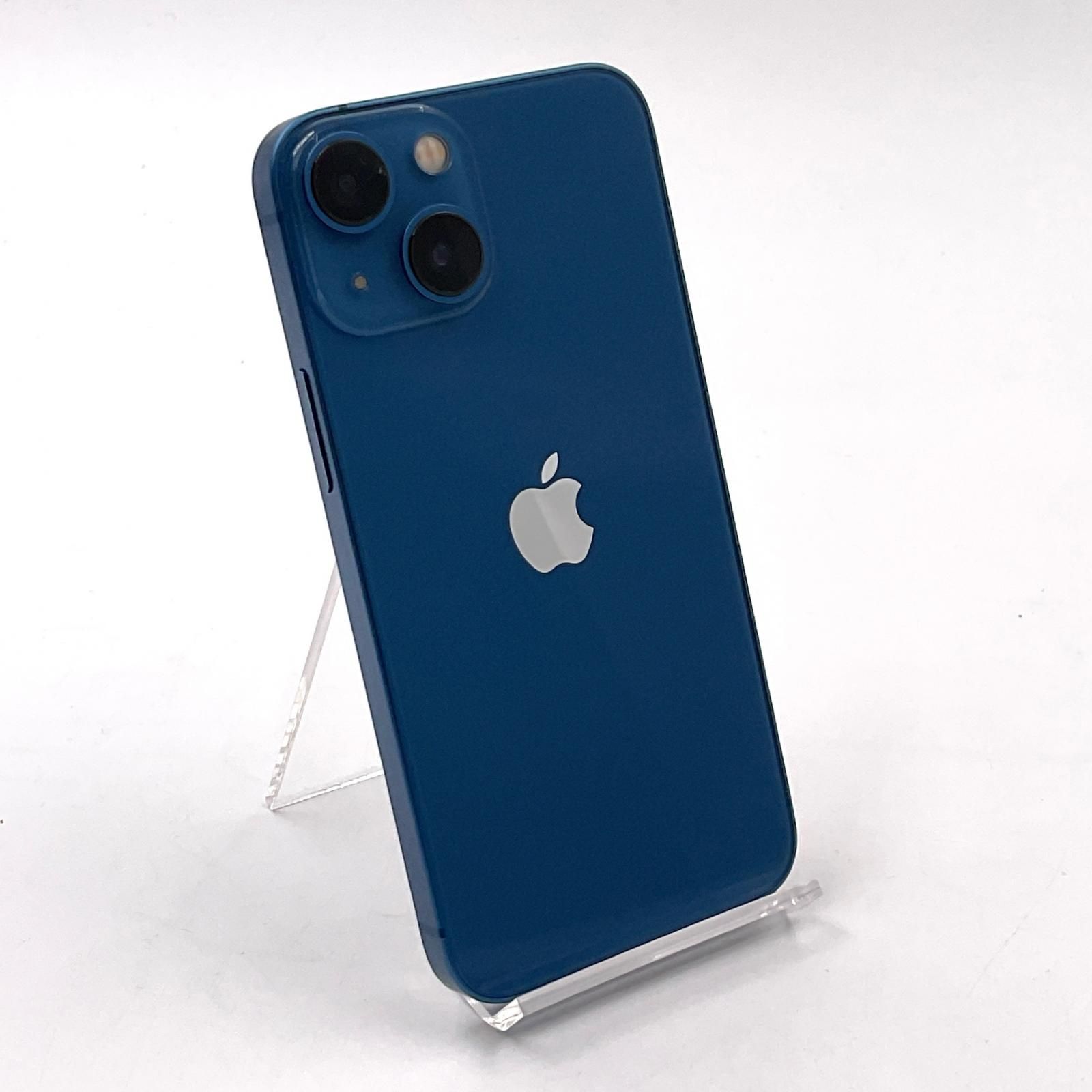 iPhone 13 mini 128GB ブルー au 白ロム 77.4 難有 最速発送