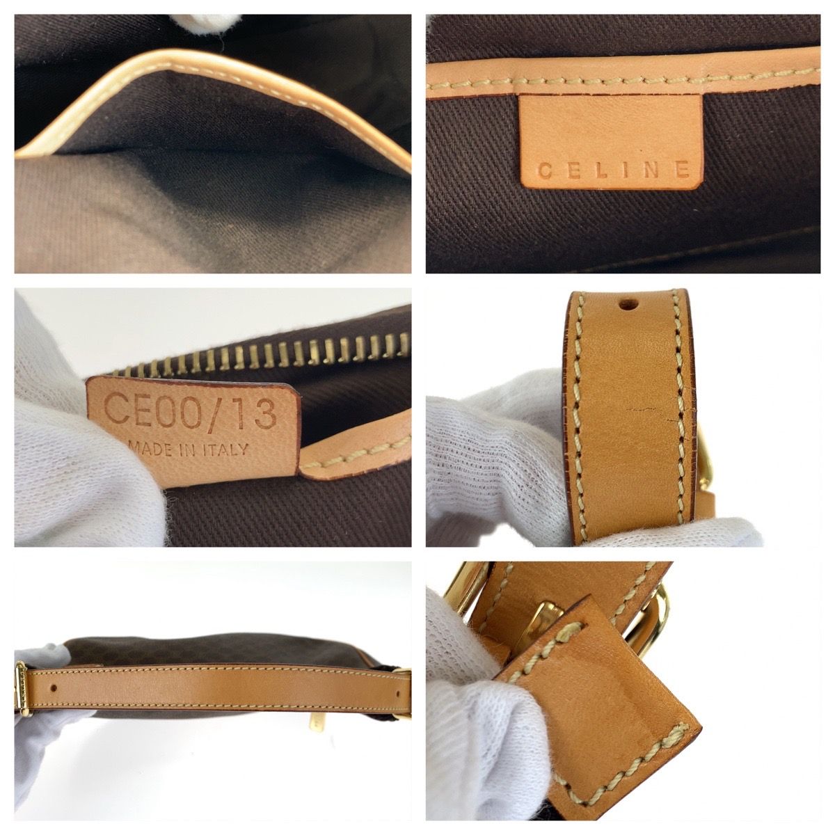 美品 CELINE セリーヌ ヴィンテージ マカダム ホーボー ブラウン