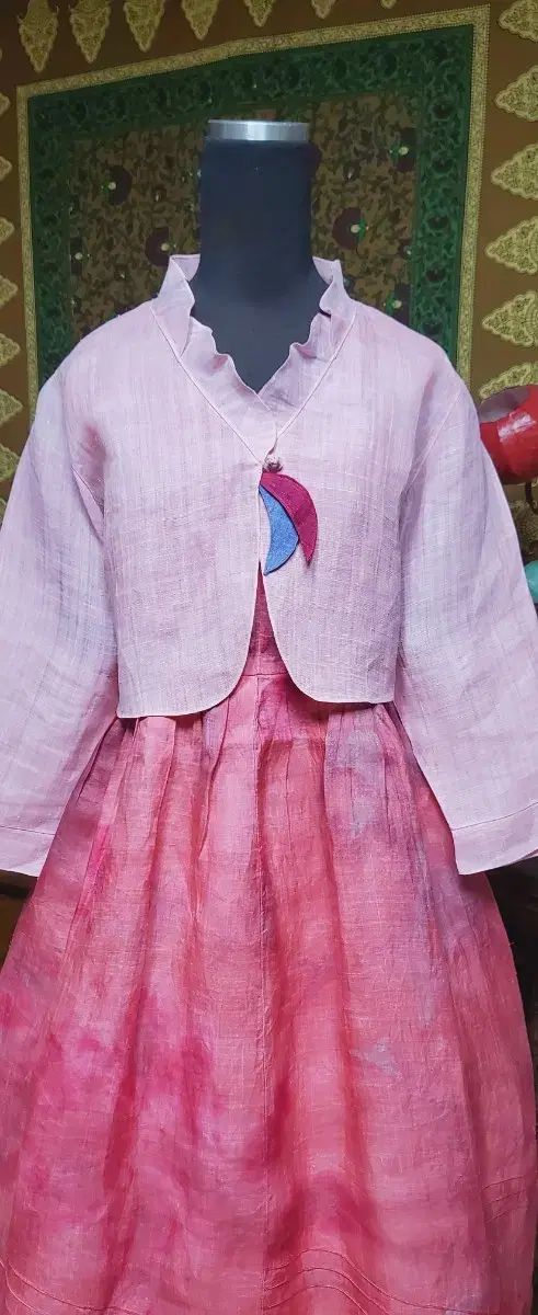 天然染め モシセット 66 ジャケット返品 49 ドレスリターン 46 総丈 110