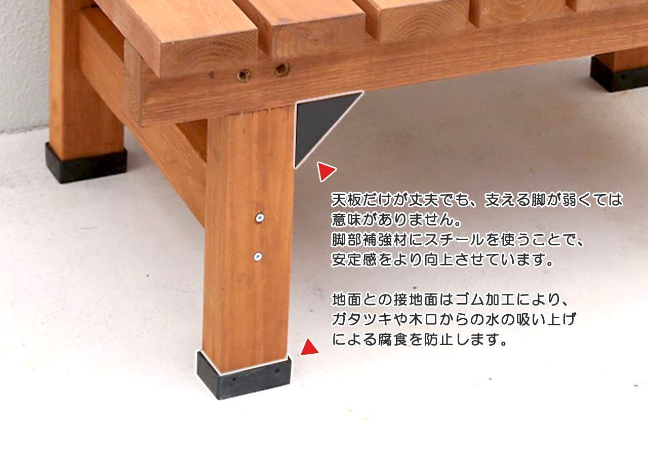 デッキ風縁台