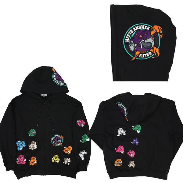 GALFYコラボ　メニーポケットZIPパーカー　中型犬 GALFYxMeetsAnswer メニーポケットZIPパーカー 124078 | Meets