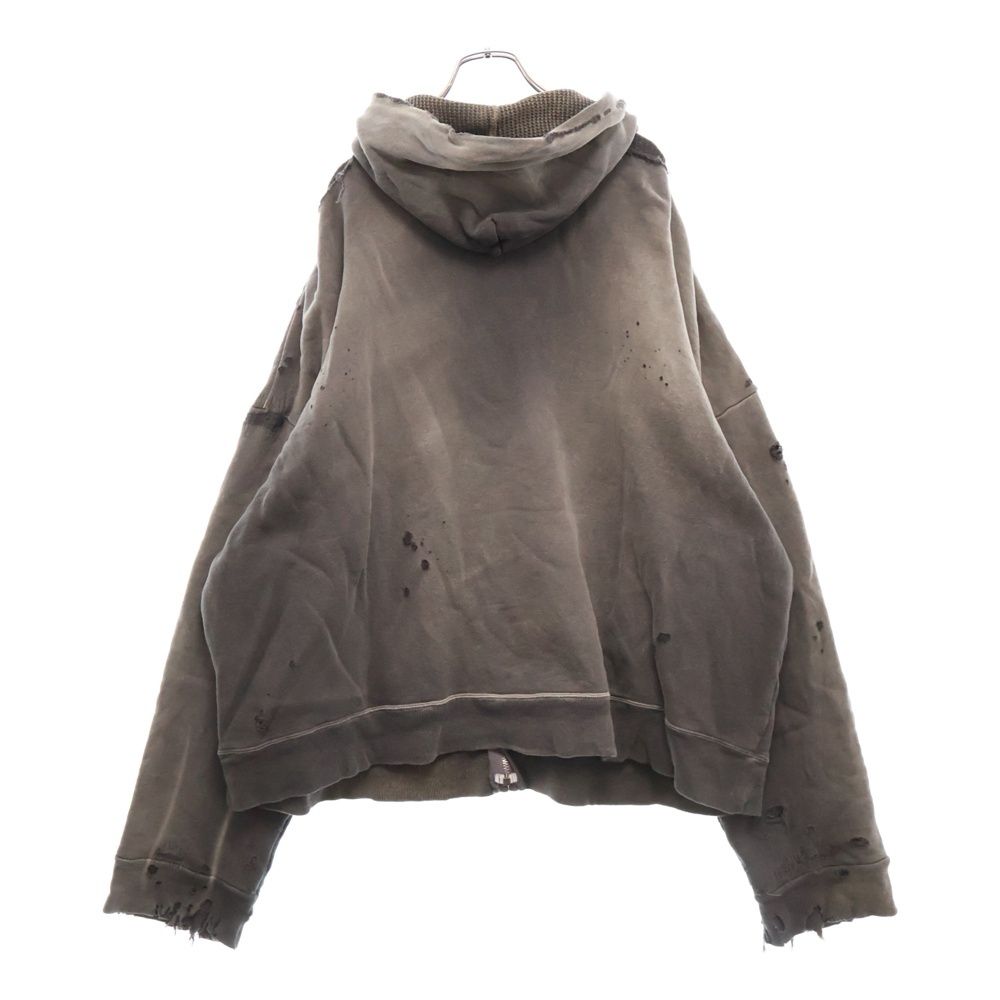 SAINT MICHAEL (セントマイケル) 24AW DBL FC ZIP HOODIE ダメージ加工 