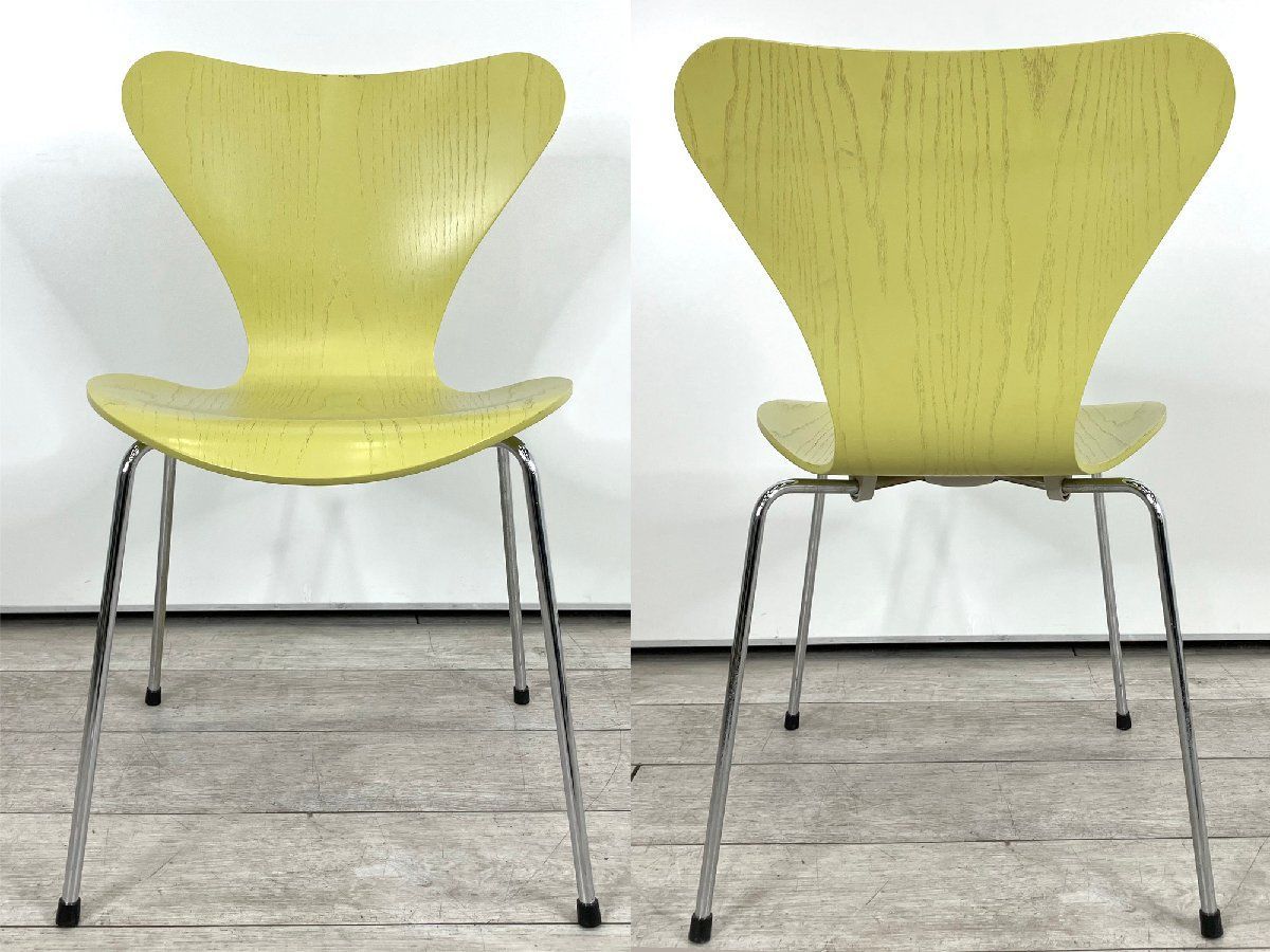 セブンチェア　２脚　フリッツハンセン　ライム　正規品 フリッツ・ハンセン / FRITZ HANSEN セブンチェア ライム アルネ