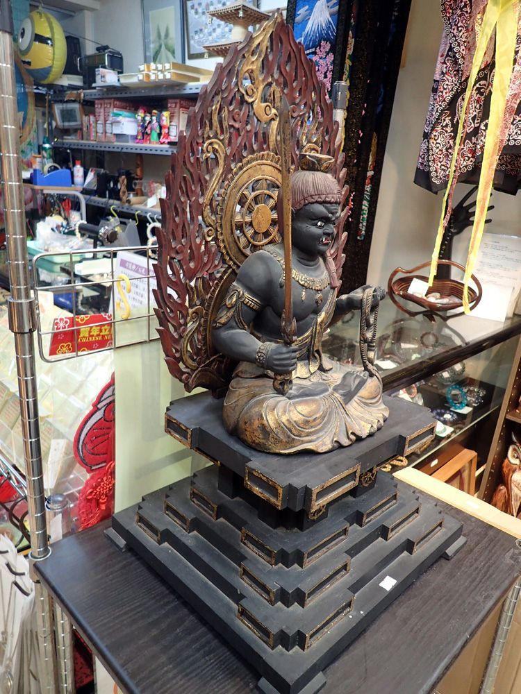 最終値下げ　不動明王　仏像　木彫り 仏像】不動明王(木彫り)_5,834g - メルカリ