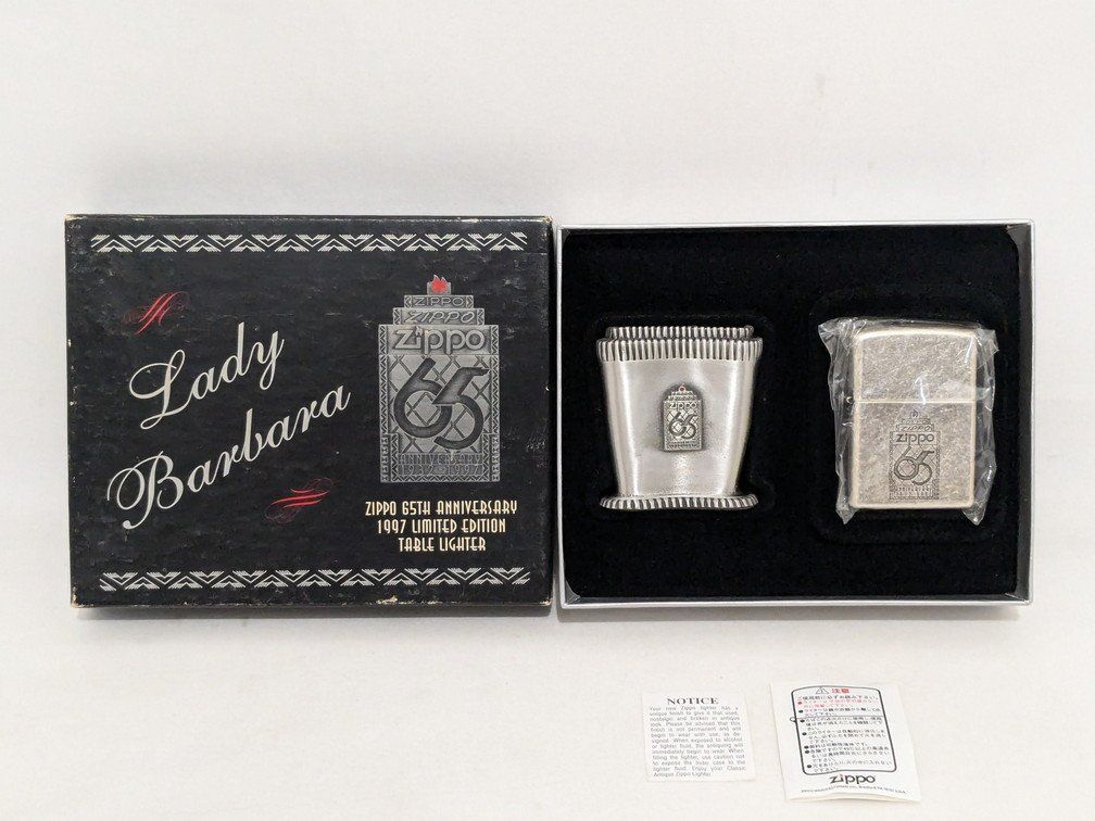 未使用品】ZIPPO ジッポー オイルライター 65周年記念 Lady Barbara レディーバーバラ 卓上型 97年製 USA製 ケース付き  喫煙具 - メルカリ