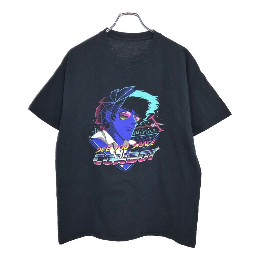 カウボーイ ビバップ 半袖Ｔシャツ アニメ キャラクター ブラック メンズ L相当 古着 U2459