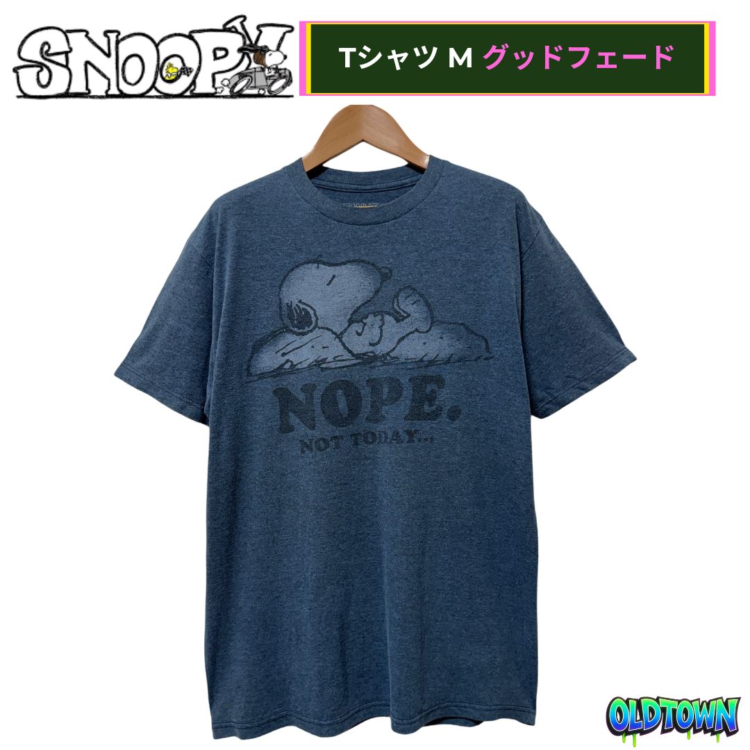 スヌーピー Tシャツ Mサイズ ネイビー フェード ピーナッツ スヌーピー Tシャツ Mサイズ ネイビー フェード ピーナッツ