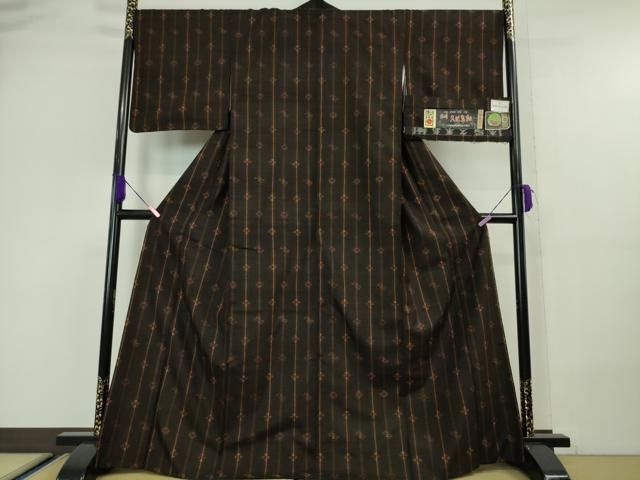 平和屋本店□極上 国指定重要無形文化財 本場久米島紬 神里チエ作 手織