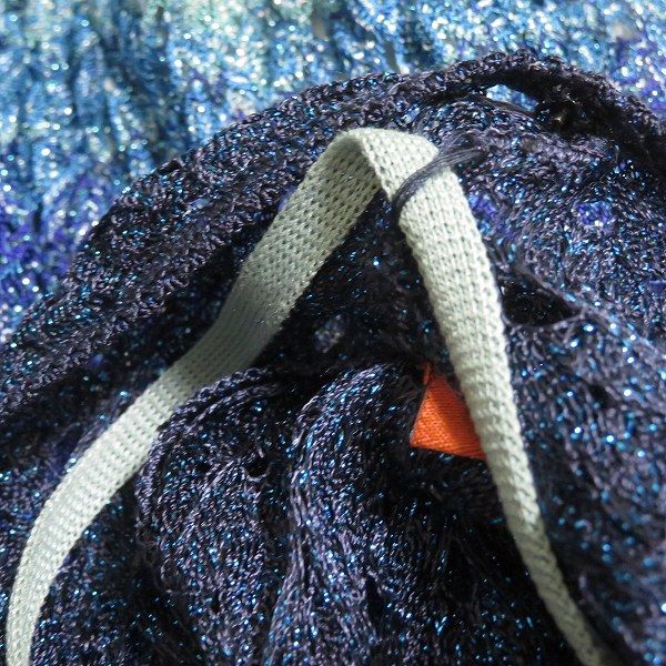 anc ミッソーニ MISSONI ワンピース ニット 44 青 水色 シルク ラメ
