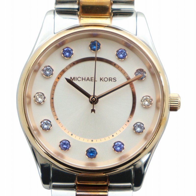 MICHAEL KORS MKロゴ時計 ホワイト/ゴールド