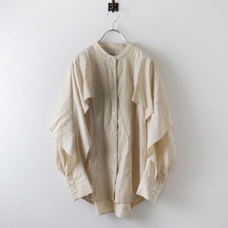 2021AW ローズバッド ROSE BUD ラッフルブラウス F/ベージュ トップス 