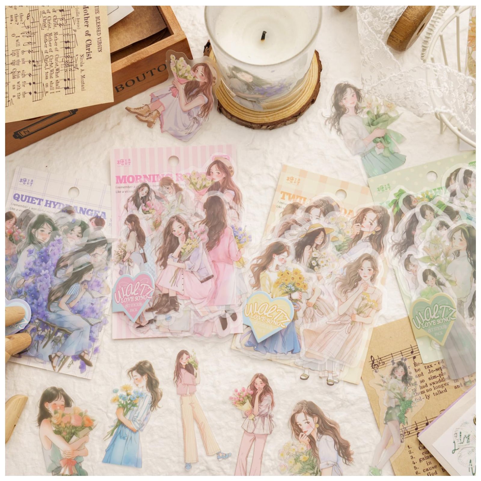 コラージュ素材 ロールシール 喫茶店 レトロステッカー シール