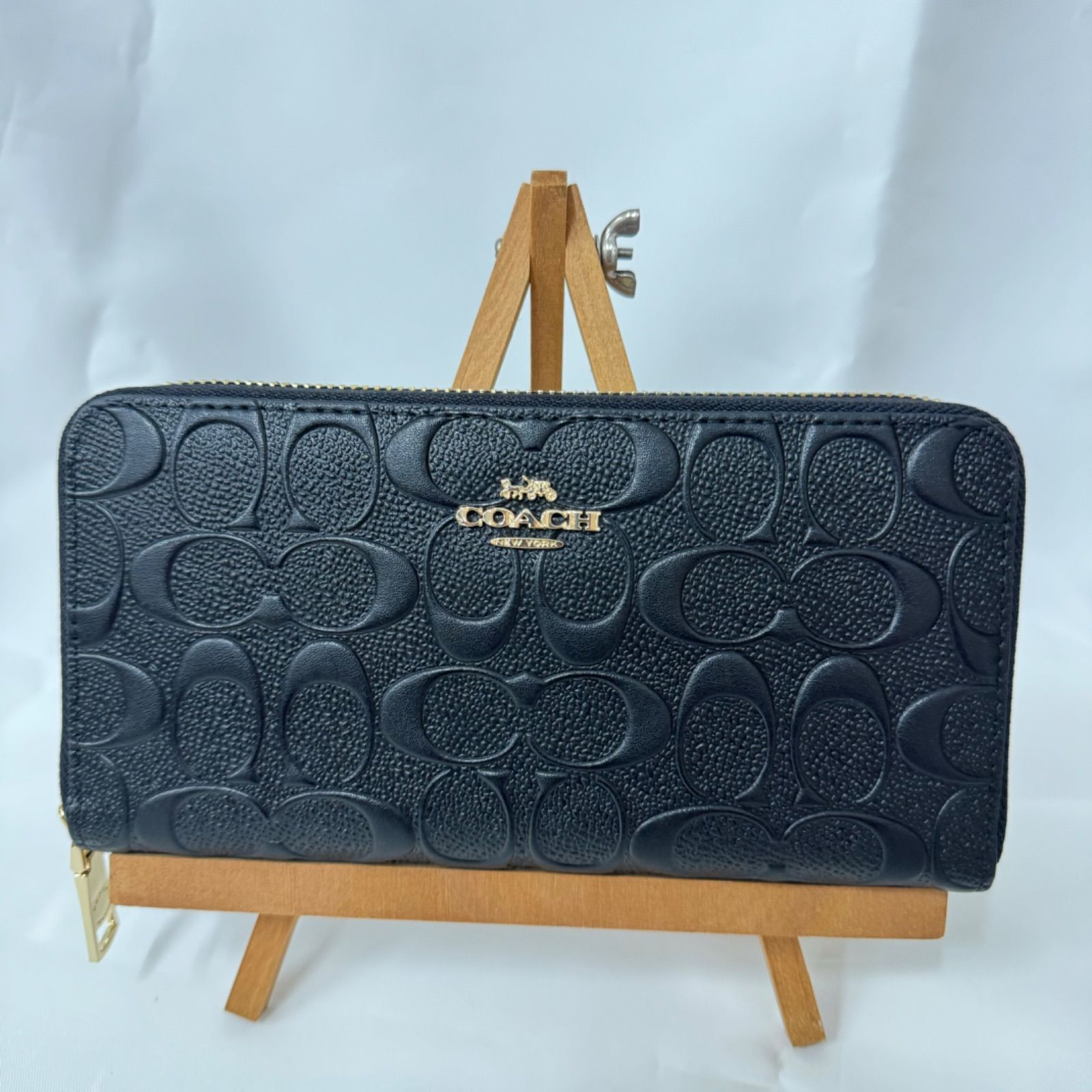 ☆新品☆ COACH 財布 コーチ 長財布 ブラック 黒色 シグネチャー 