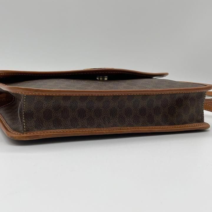 美品】CELINE セリーヌ サークルロゴ マカダム ショルダーバッグ 美品】CELINE セリーヌ サークルロゴ マカダム ショルダーバッグ