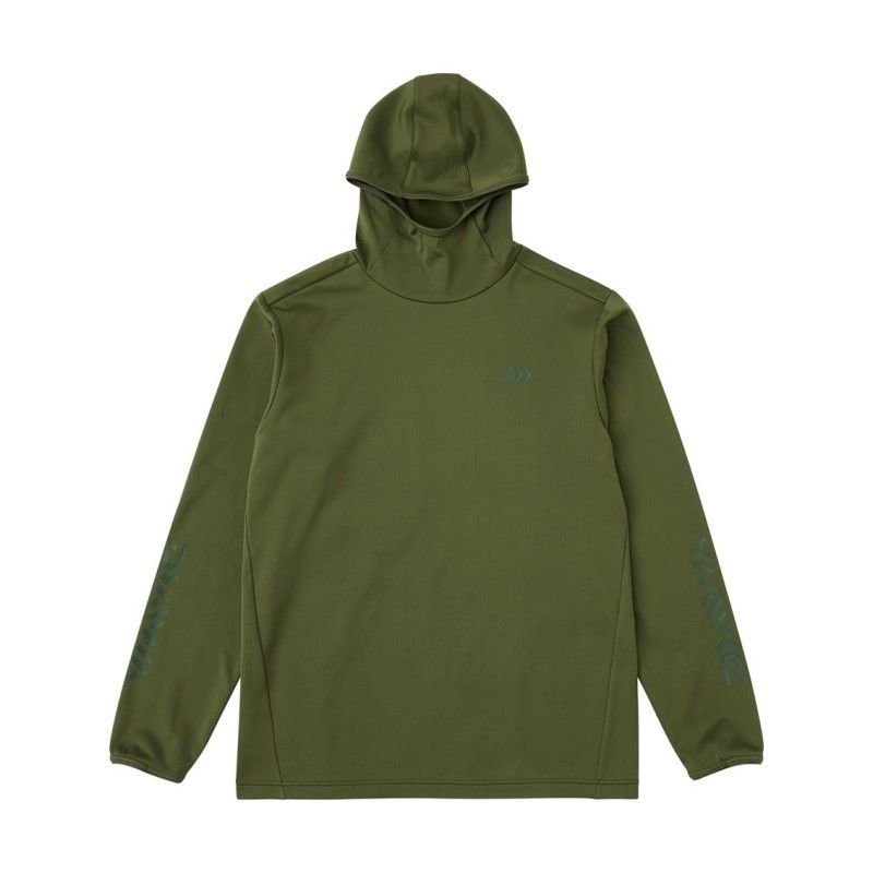 DE-9225 ストレッチシャツ フーディー L オリーブグリーン ダイワ