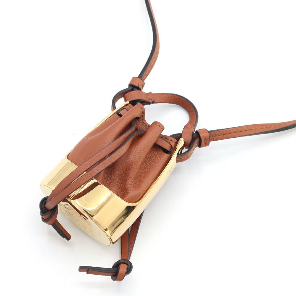 ロエベ ネックレス アナグラム バルーンバッグ J710E19X01 ブラウン  