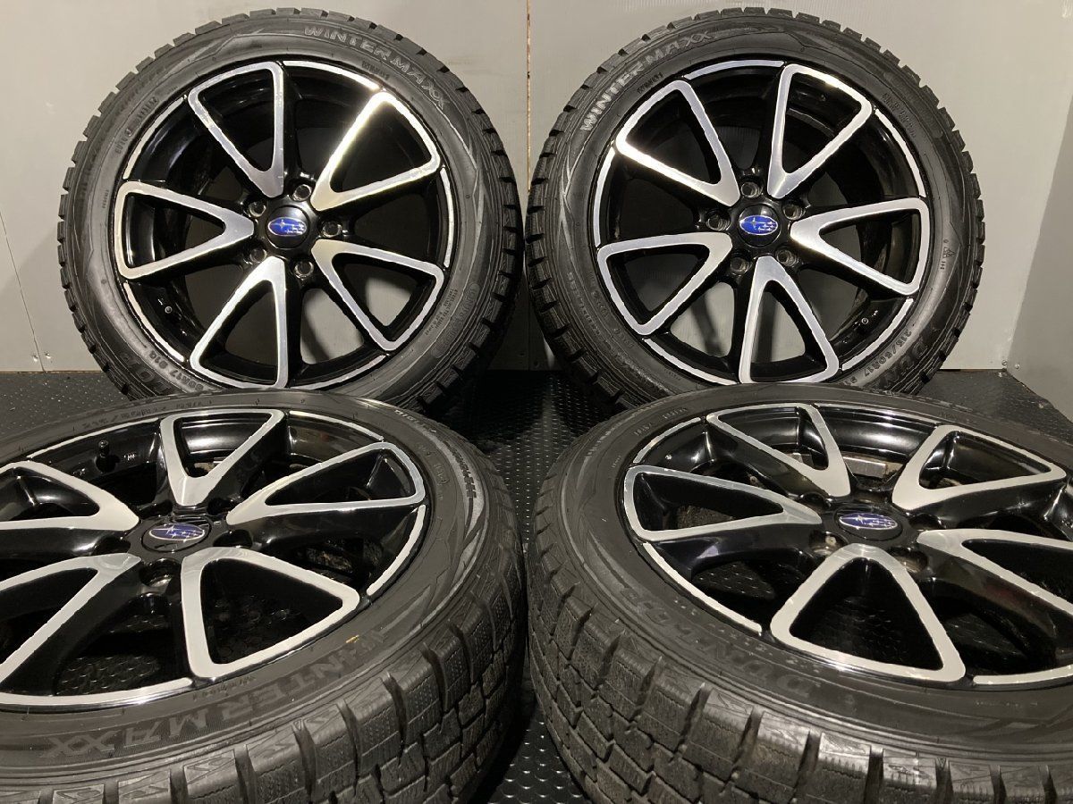 タイヤ走行短め【DUNLOP WINTER MAXX WM01 215/50R17】スタッドレス【SUBARU レヴォーグ 純正ホイール 17インチ  7J5HPCD114.3+55】(MTD537)