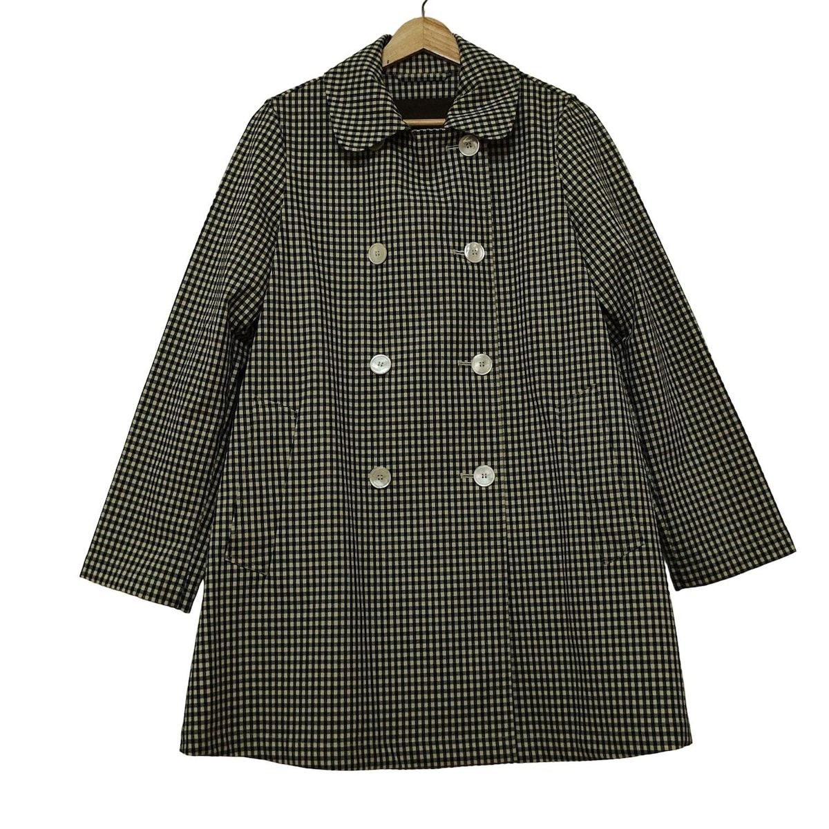 MACKINTOSH マッキントッシュ コート サイズ34 S レディース - アイボリー×ダークネイビー 長袖|チェック柄|春|秋