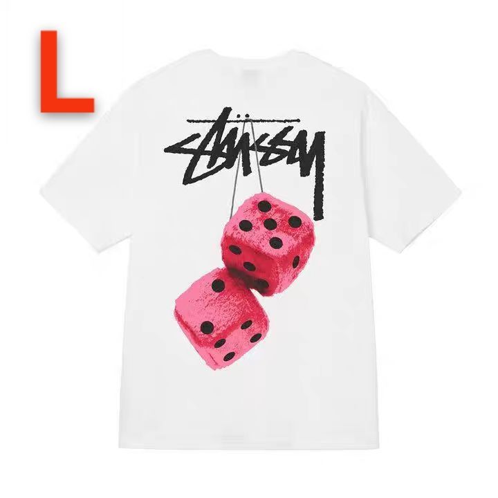 STUSSY FUZZY DICE ♪ ステューシー Tシャツ Lサイズ白