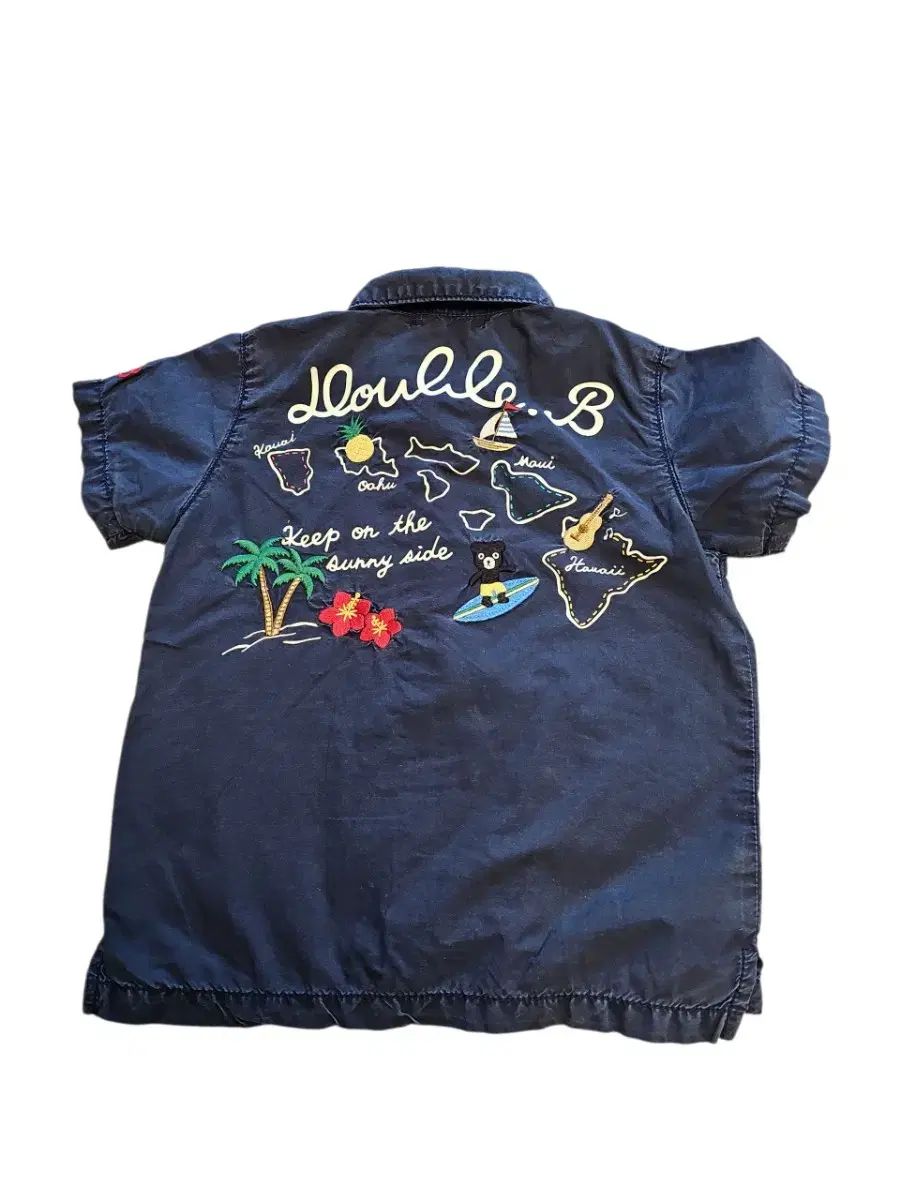 ミキハウス ダブル B 刺繡 シャツ 80