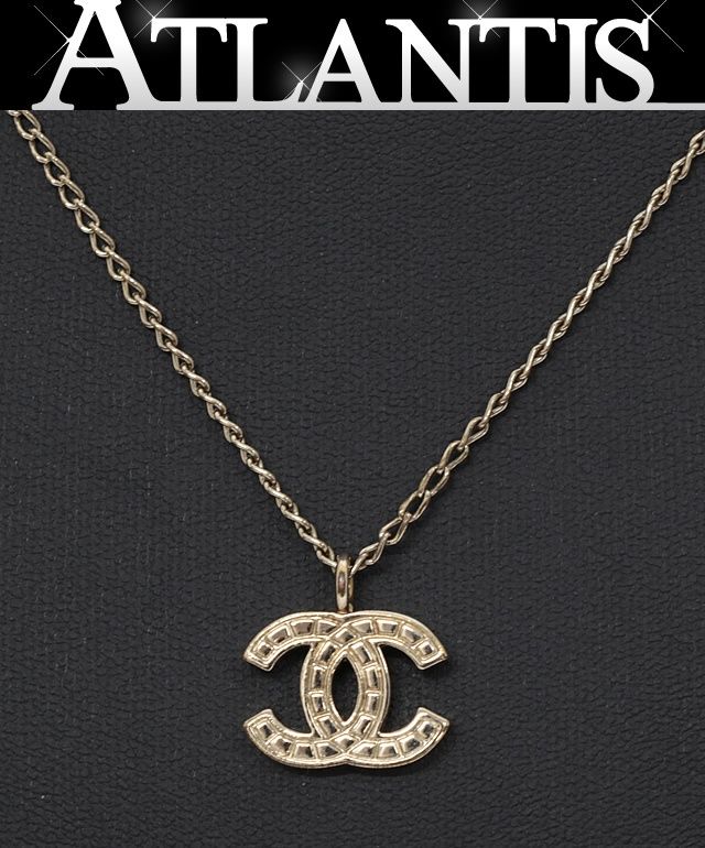 シャネル CHANEL ココマーク リバーシブル ネックレス ゴールド 