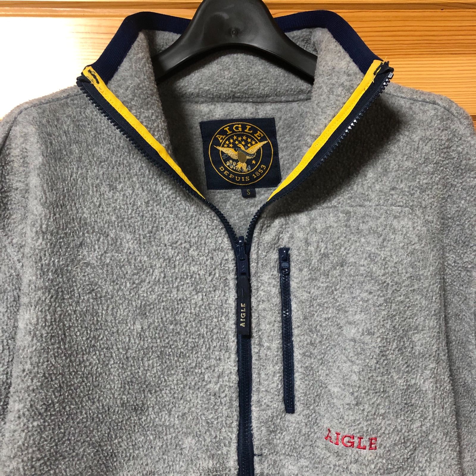 AIGLE【エーグル】メンズ フリース ボア フルジップ ジャケット S