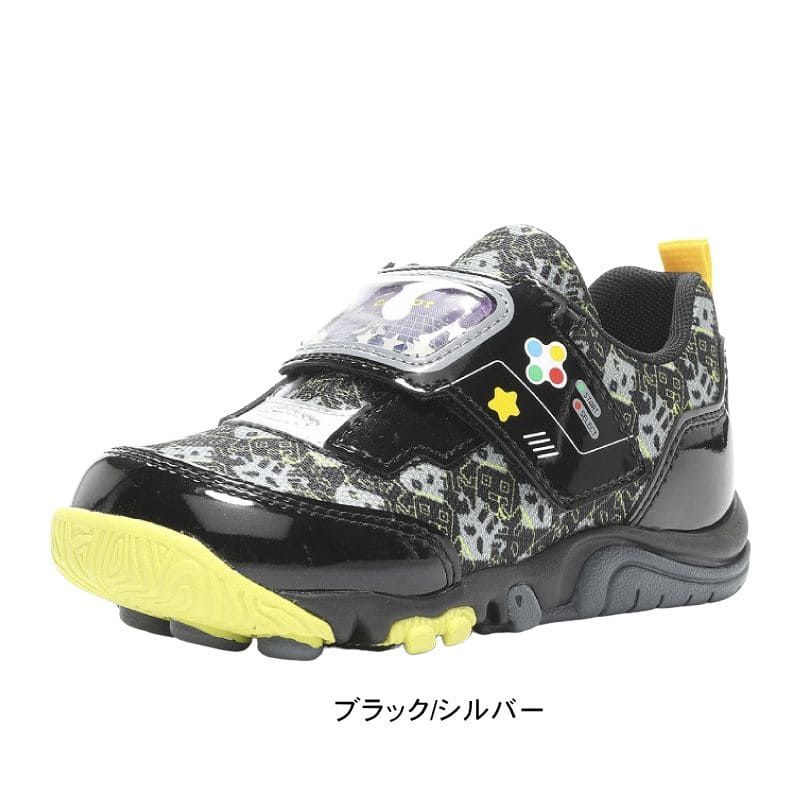 ムーンスター MoonStar キャロット Carrot 男の子 女の子 子供靴 キッズ チャイルド ジュニア スニーカー ベルクロ ローカット 速乾 キッズシューズ tmcrc2329 ブラック/シルバー 18.0cm