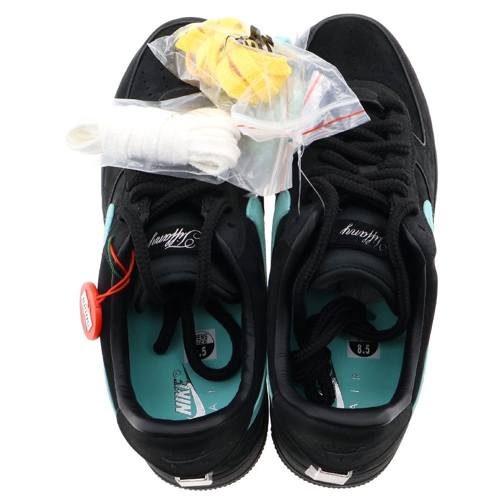 NIKE (ナイキ) ×TIFFANY&CO AIR FORCE 1 LOW 1837 BLACK ティファニー エアフォース1 ローカットスニーカー  ブラック/ブルー US8.5/26.5cm DZ1382-001 - メルカリ